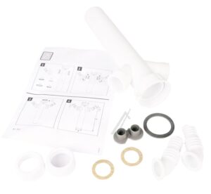 2921 PP TAUCHROHR 1 1/ 2",  WEISS MIT ZWEI KOMBI-GERÄTEANSCHLÜSSEN 1" UND 3/ 4"