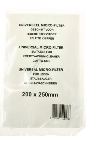 MIKROFILTER,  UNIVERZALNI,  200× 250MM,  PRILAGODLJIV SEČENJEM