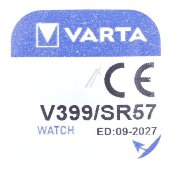 SR57 V399 BATERIJA SREBRNO-OKSIDNA DUGMASTA VARTA,  1,55V /  42MAH,  HIGH DRAIN,  9,5× 2,7MM / V399 = 395