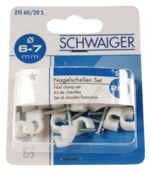 ZIS60/ 20S532 NAGELSCHELLEN 6-7MM 20ER SET WEISS