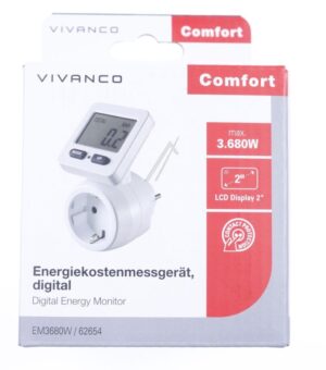 EM3680W 62654 MERAČ ENERGIJE 3680W SA KALKULATOROM POTROŠNJE,  DIGITALNI