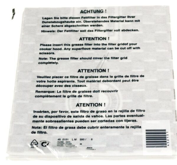 LZ61000 00452151 FILTER ZA MASNOU ZA BOSCH,  SIEMENS,  NEFF