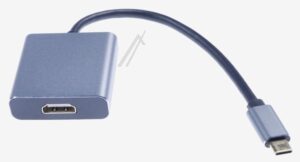 USB-C-AUF-HDMI-ADAPTER ALUMINIUMGEHÄUSE 4K*2K/ 60HZ (4:4:4) GRAU