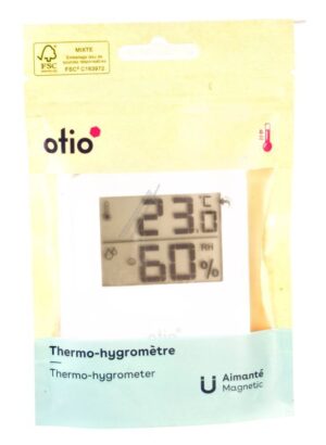 936055 THERMOMETER/ HYGROMETER INNEN MAGNETISCH - WEISS