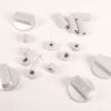 UNIVERSAL KNEBELSET FÜR GASHERDE SILBER/ GRAU