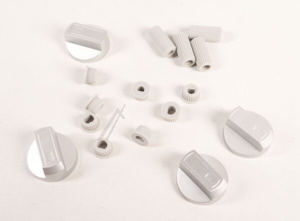 UNIVERSAL KNEBELSET FÜR GASHERDE SILBER/ GRAU