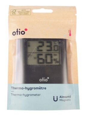 936054 THERMOMETER/ HYGROMETER INNEN MAGNETISCH - SCHWARZ