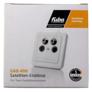 GAD 400 22520051 TWIN-SAT-EINZELSTECKDOSE,  4-LOCH