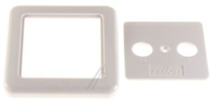 GDZ 200 22520066 ABDECKPLATTE,  2-LOCH,  2-TEILIG REINWEISS,  75X75