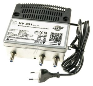 HV 431 00217428 BREITBANDVERSTÄRKER MIT 65MHZ RÜCKWEG,  VORWEG BIS 1006MHZ,  VERSTÄRKUNG VORWEG 35DB,  AUSGANGSPEGEL VORWEG 101DBV