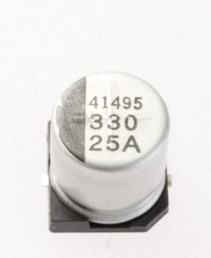 2402-001330 C-AL,  SMD: 330ΜF,  20%,  25V,  TP,  10X10MM