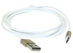 USB2.0 A STECKER/ MICRO USB B STECKER,  SCHNELLLADEN,  WEISS,  1M