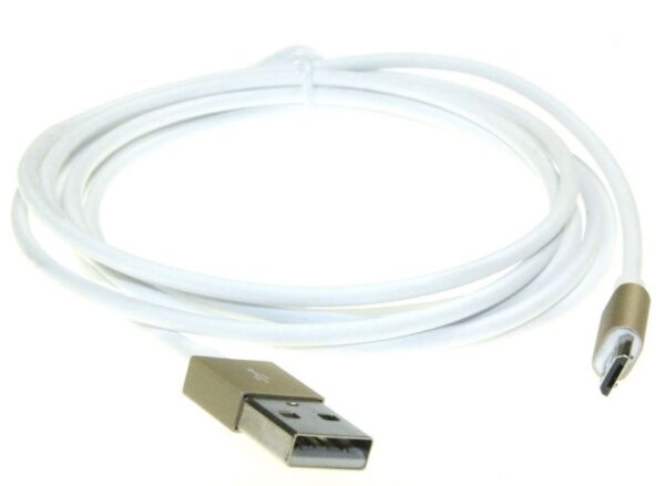 USB2.0 A STECKER/ MICRO USB B STECKER,  SCHNELLLADEN,  WEISS,  1M