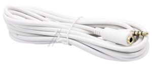 KLINKENVERLÄNGERUNG 4-POL. 3,5MM STECKER/ BUCHSE WEISS 3,0M