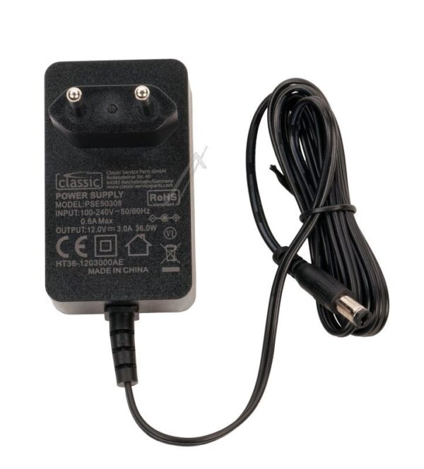 12V-3A-36W PSE50308 EU MREŽNI ADAPTER,  SF SA DC UTIKAČEM 5,5× 2,1MM,  CRNI