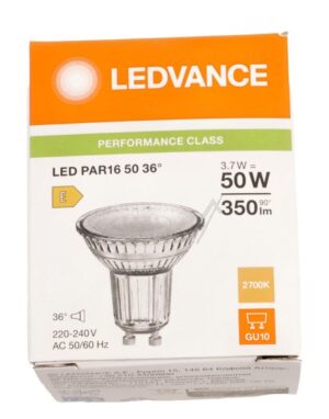 LED PAR165036 LED-SPOT GU10, 3,7W,  WARMWEISS 2700K,  36°