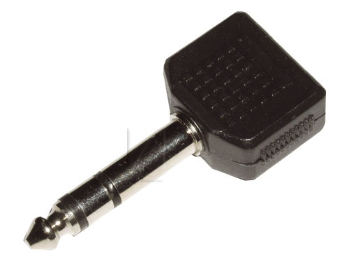 6,35MM-KLINKENSTECKER/ 2X3,5MM-KLINKENKUPPLUNG STEREO
