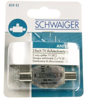 ASV42531 STECK-ANSCHLUSSVERTEILER: 2X TV,  SILBER
