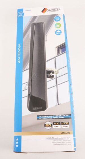 DTAN5000 AUSSENANTENNE DVB-T2 & DAB  ,  AKTIV,  SCHWARZ