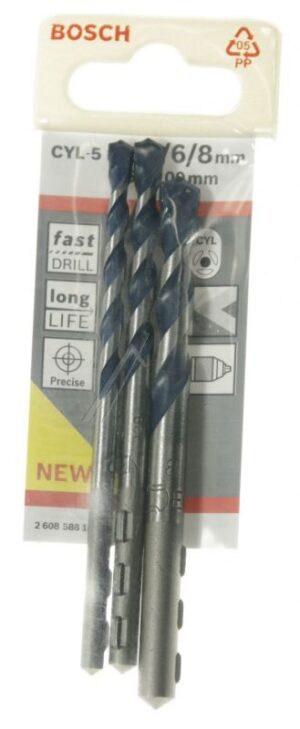 2608588164 3-TLG. BETONBOHRER-SET CYL-5:5-8MM