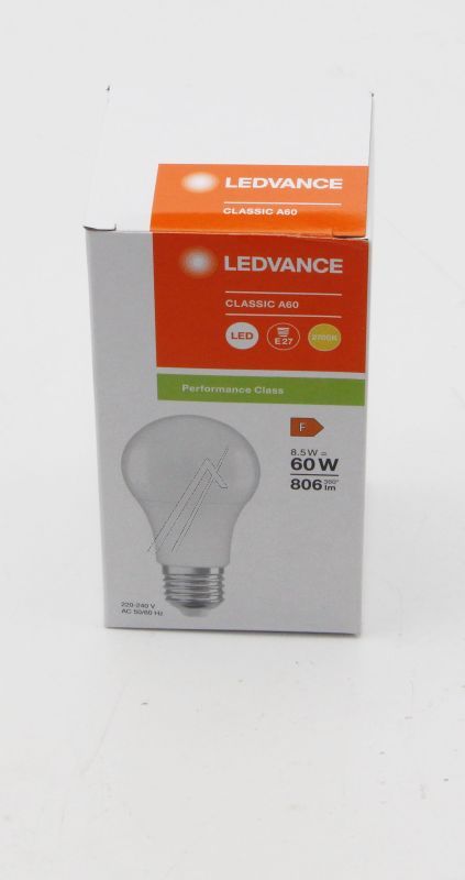 LED CLA60 8.5W LED-STANDARDLAMPE E27, 8,5W,  WARMWEISS 2700K,  806LM