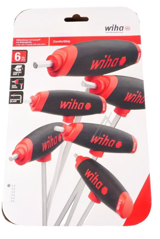 334DSK6 COMFORTGRIP 45620 INNENSECHSKANTSCHLÜSSEL-SET MIT QUERGRIFF 6-TLG. MATTVERCHROMT