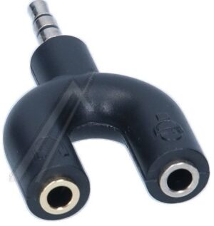 HEADSET ADAPTER 3,5MM 4PIN KLINKENSTECKER/ 2X 3,5MM 3PIN KLINKENBUCHSE,  SCHWARZ