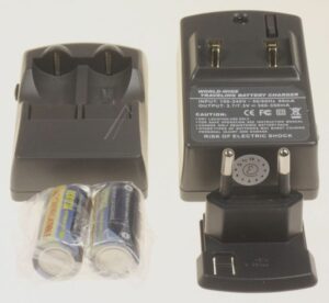 LADEGERÄT INKL. 2 AKKUS 3,0V-CR123 MIT SCHALTNETZTEIL