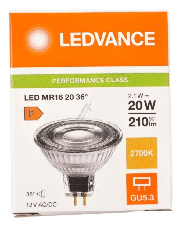 LED MR162036 2. LED-SPOT GU5.3, 2,1W,  WARMWEISS 2700K,  12V