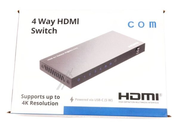 HDMI-UMSCHALTER 4X1 MIT FERNBEDIENUNG,  4K@60HZ,  HDCP 2.3