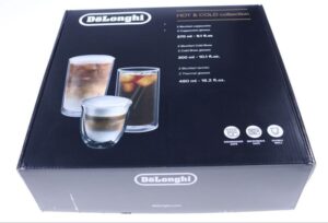 DLSC326 AS00004620 HOT&COLD-KOLLEKTION SET MIT 2 CAPPUCCINO-,  2 COLD BREW- UND 2 DOPPELWANDIGEN THERMOGLÄSERN