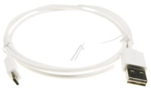 MICROUSB-KABEL MIT REVERSIBLEM STECKER,  WEISS,  1M