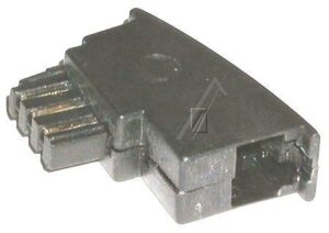 TAE-F-STECKER/ WESTERNKUPPLUNG 6/ 4 ADAPTER SCHWARZ DEUTSCHE NORM
