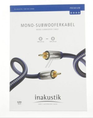 PREMIUM-II 00408051 MONO SUBWOOFERKABEL CINCHSTECKER/ 2 CINCHSTECKER 5,0M