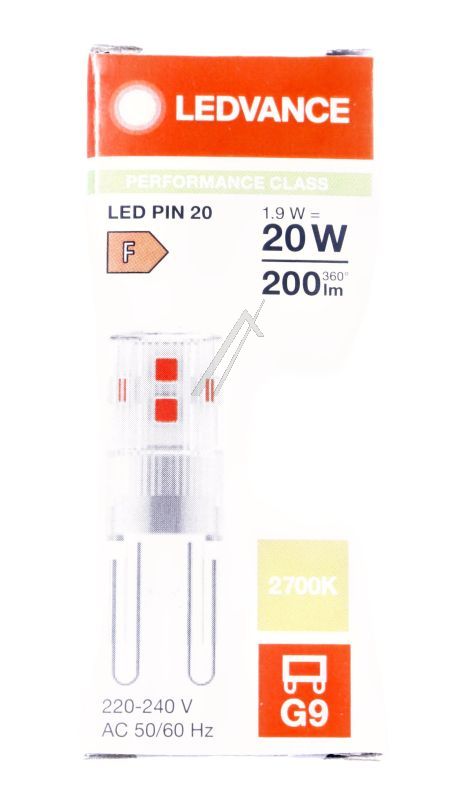 LED PIN20 1.9W LED PIN 20 300° P 1.9W 827 CLEAR G9