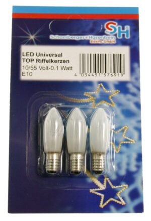 10-55VAC-0,1W 57691 LED-TOP-IZDUENA LAMPA PROZIRNA 3KOM-BLISTER