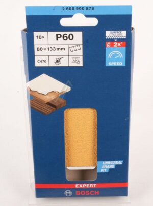2608900878 SCHLEIFBLATT C470, 80X133MM,  K60, 10X EXPERT