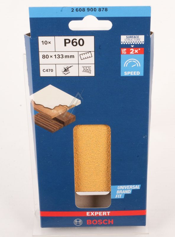 2608900878 SCHLEIFBLATT C470, 80X133MM,  K60, 10X EXPERT