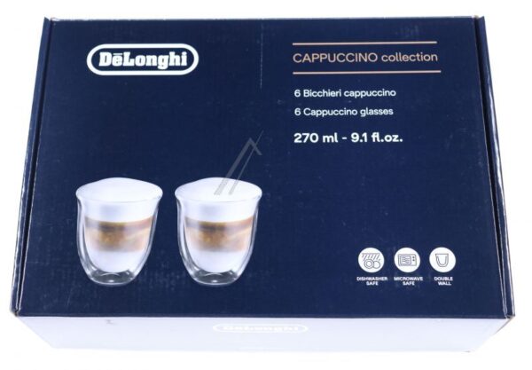 DLSC301 5513284441 CAPPUCCINO-KOLLEKTION 270ML SET MIT 6 DOPPELWANDIGEN GLÄSERN