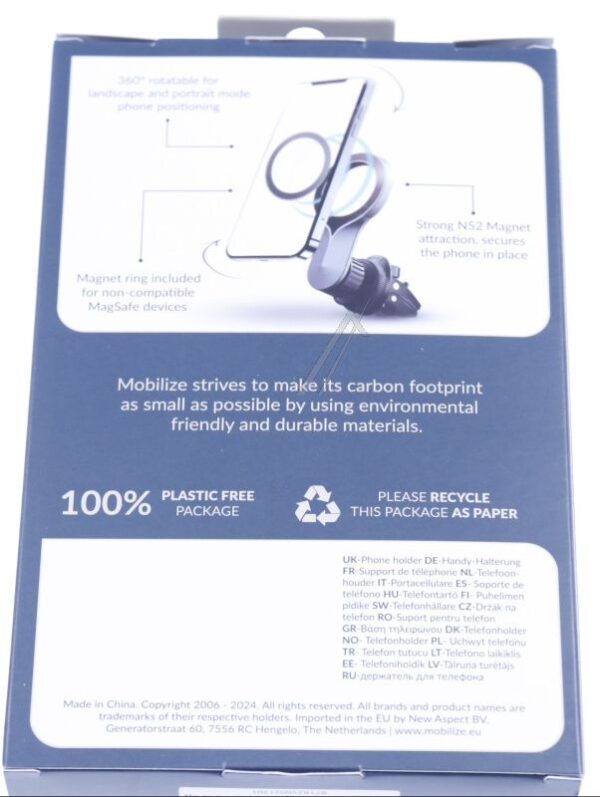 29099 UNIVERZALNI MAGSAFE DRŽAČ ZA PAMETNI TELEFON ZA AUTO VENTILAC,  CRNI