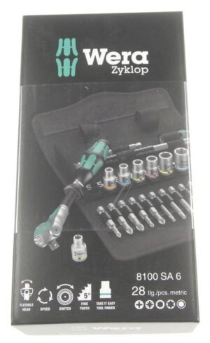8100 SA 6 05004016001 ZYKLOP SPEED-KNARRENSATZ 28TLG 1/ 4"-ANTRIEB