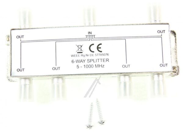 BK 6-FACH VERTEILER 5-1000MHZ 100DB DIGITAL