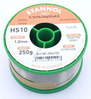 HS 10 TSC 305 ECOLOY 594102 BEZOLOVNA LEMNA ŽICA SA FLUKSOM SAC305 (LEGURA SN96,5AG3CU0,5) PREČNIKA 1MM,  TEŽINE 250G
