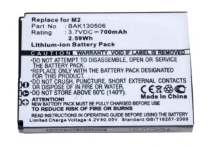 3,7V-700MAH AKKU FÜR AVM FRITZ!FON M2, LI-ION