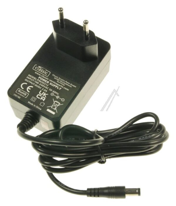 9V-2A-18W PSE50312 EU ZA NAPAJANJE AC- ISP (POZITIVAN PRIKLJUČAK SPOLJA),  5,5× 2,1MM,  9V 2A