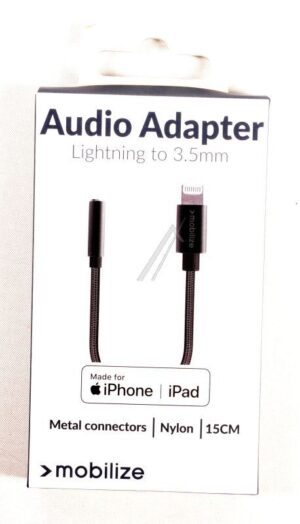 29098 MFI LIGHTNING AUF 3,5MM ADAPTER,  SCHWARZER MANTEL