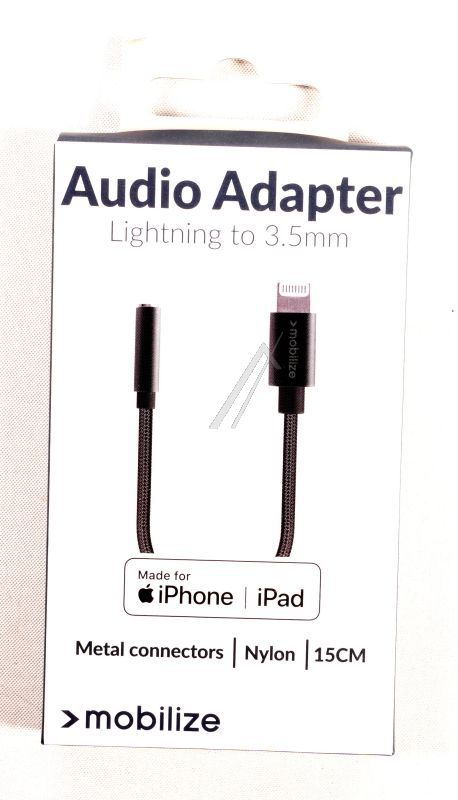 29098 MFI LIGHTNING AUF 3,5MM ADAPTER,  SCHWARZER MANTEL