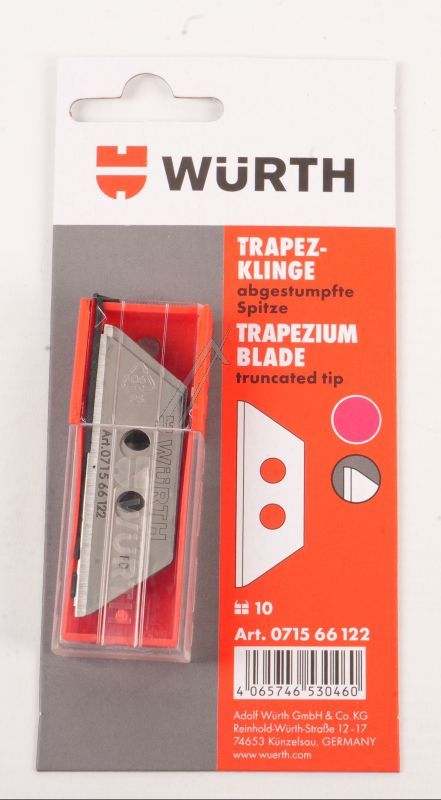 071566122 TRAPEZKLINGE 10 STÜCK (17X55X0,6MM)