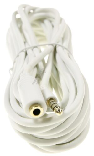 KLINKENVERLÄNGERUNG 4-POL. 3,5MM STECKER/ BUCHSE WEISS 5,0M